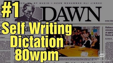 Taking Dictation 80wpm |Shorthand Dictations| by IRFAN ASLAM