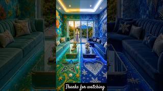 ✨ Luxury Bedroom Transformation | Blue & Sea-Green Furniture Setup 🏡💙💚#epoxyfloor #viralvideo