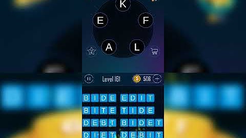 Word Connect (Level 161 to 170) Solved