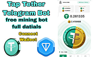 New Tap Tether Telegram Bot | Free Usdt Mining Bot | Connect Wallect Full Datails Video |#tap #earn
