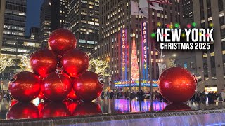 NYC Christmas Walk 2025✨6th Avenue, Rockefeller Center Christmas Tree, Bloomingdales Holiday Windows