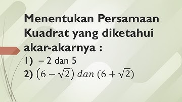 Composing a Quadratic Equation with known roots