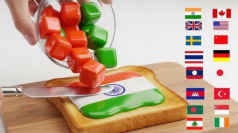 Spreading Glass Flags on Toast 🍞 | 8K AI ASMR – Oddly Satisfying Art by Satisfy Vision.