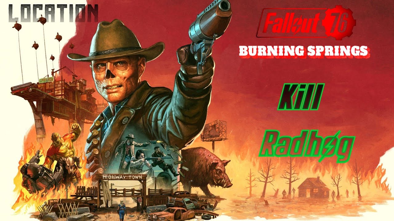 Fallout 76 | Burning Springs | Kill a Radhog | Location |