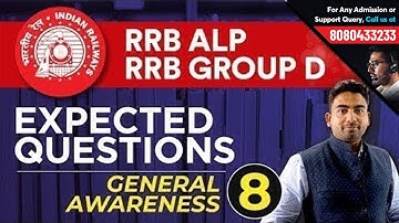 RRB ALP General Awareness Mega Set 8 | RRB ALP, Group D & RPF Expected Questions by Abhijeet Sir