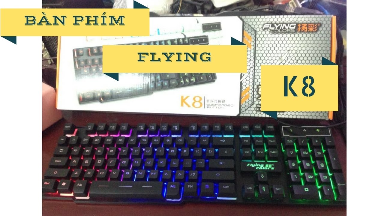 Ban phim gia co k8 flying Giá 178k tại Dailyphukien.com.vn | Bàn phím flying k8
