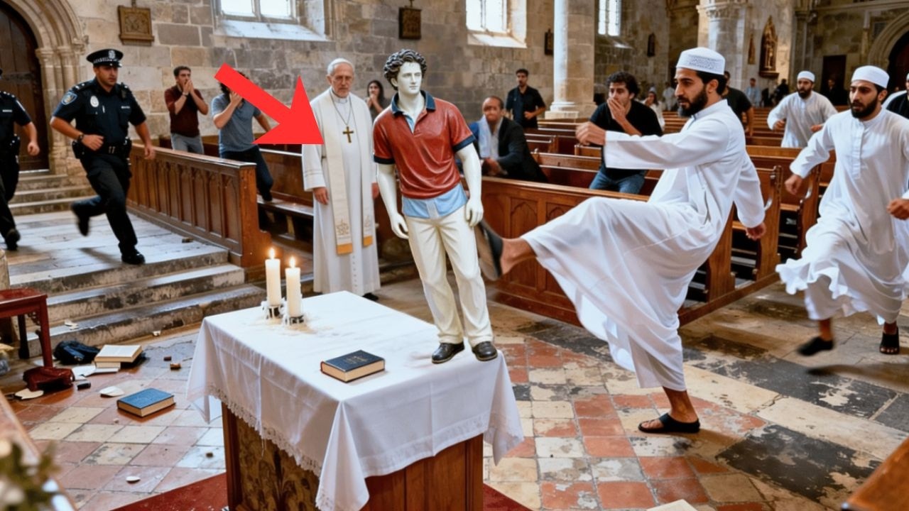 Des musulmans ont pris d’assaut l’église et frappé l’image de Carlo Acutis… puis sont tombés au sol