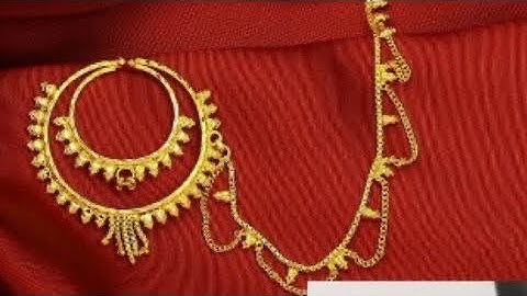 Latest gold bridal nath design with weight and price/Nathiya/big nose ring @FashionTrendforgirls