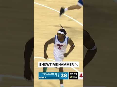 He threw that down with force 😳 #smumustangs #accbasketball #collegebasketball