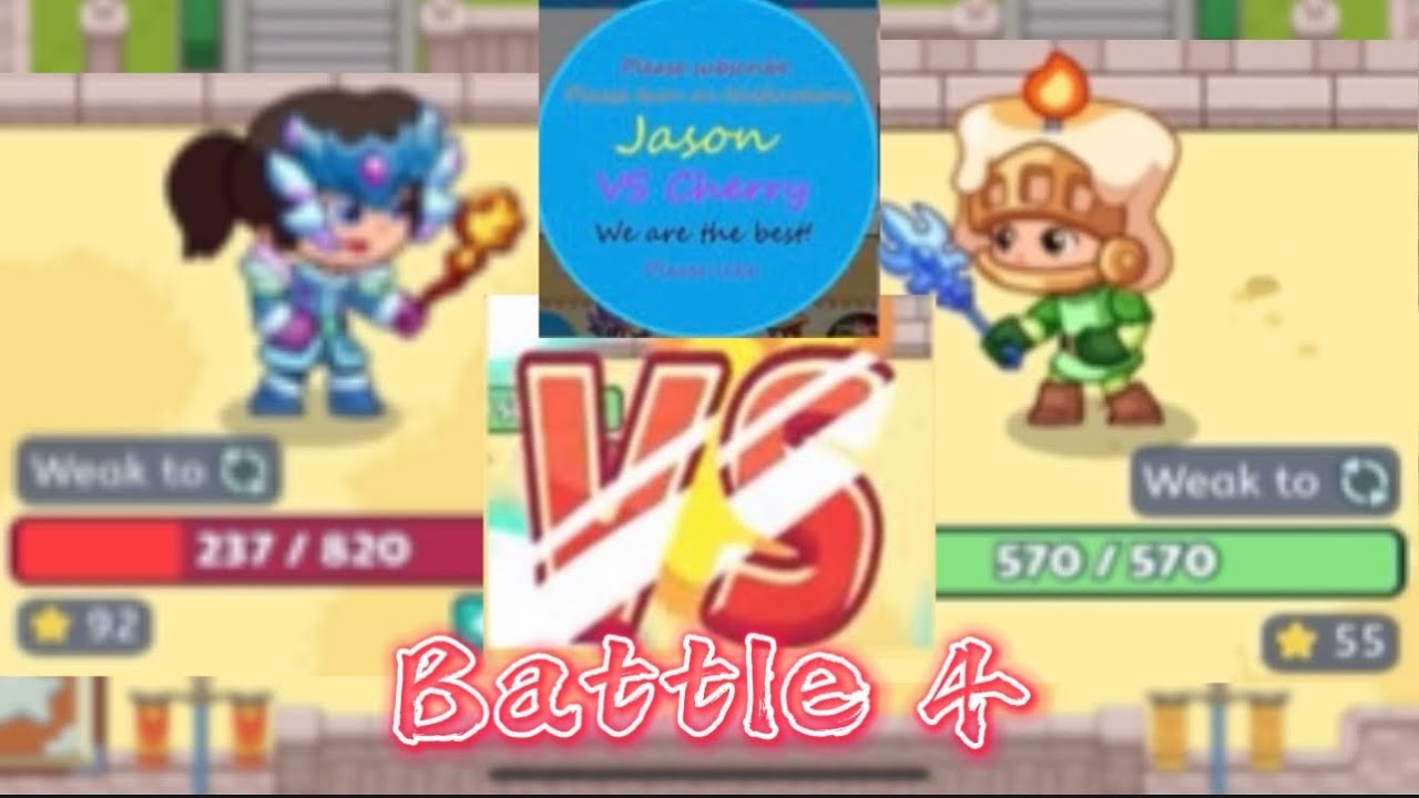 Jason vs Cherry | Battle 4 | prodigy math game - YouTube