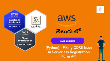 08 [Python] Fix CORS Error in AWS Lambda + React 🔥 | Mastering AWS Lambda in Telugu