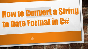 How to Convert a String to Date Format in C#