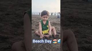 Beach Day Out My 22 month's baby ENJOY a Lot He is FULL Water baby 🌊🏖️#beachday #babyboy #love #vlog