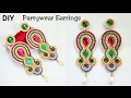 Diyhow to make designer paper earrings at home  paper earrings  fancy earrings  paper jewellery