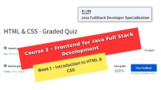 Frontend for java full stack development coursera week 1 answers || Board Infinity || Theanswershome