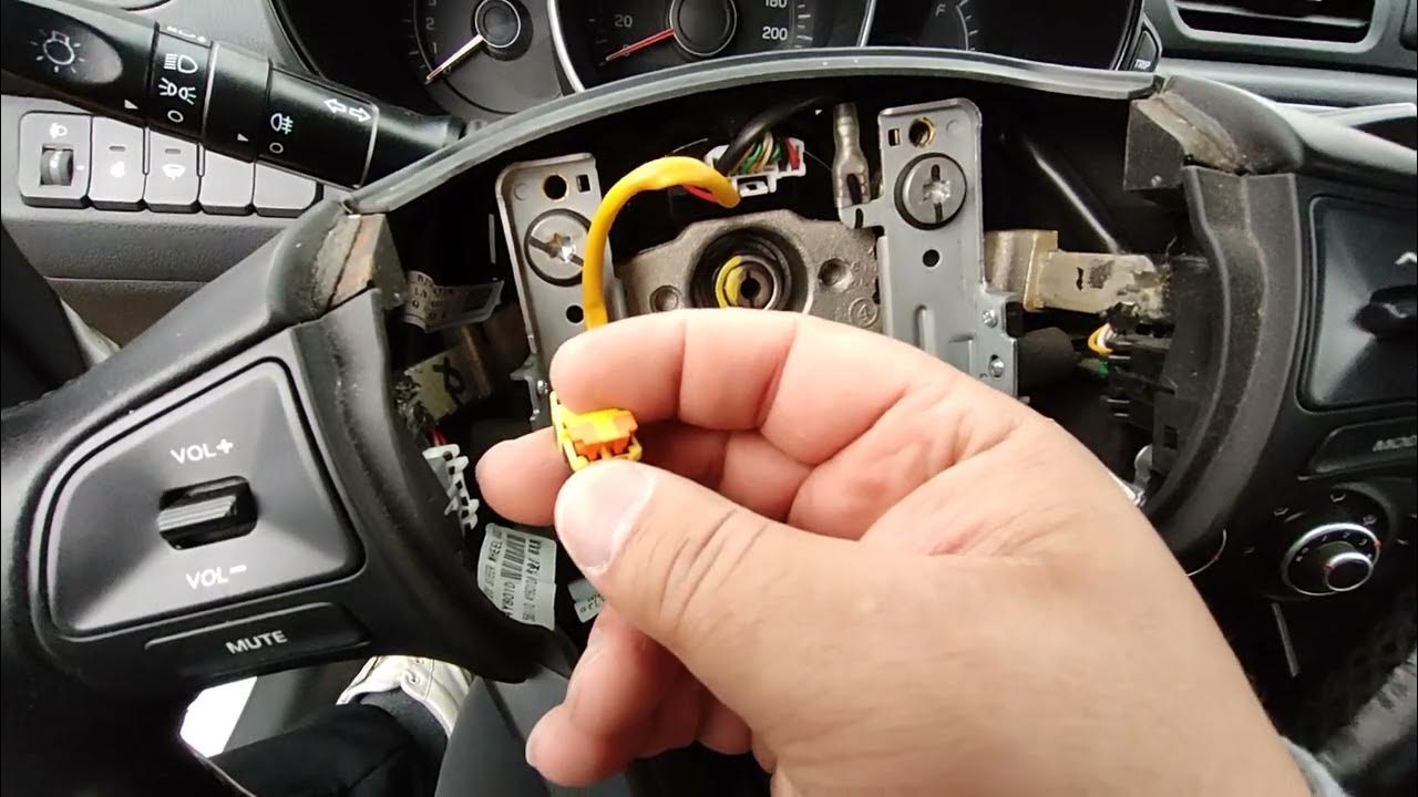 Киа рио 4 как снять подушку руля Кнопки на руль + перетяжка руля kia rio "кожей" своими силами. KIA Rio (3G), 1