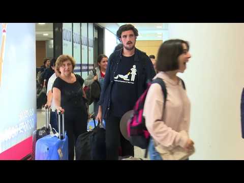 01.09.2017 ანსამბლი \"თუთარჩელა\" წარმატებული ტურნეს შემდეგ საქართველოში დაბრუნდა