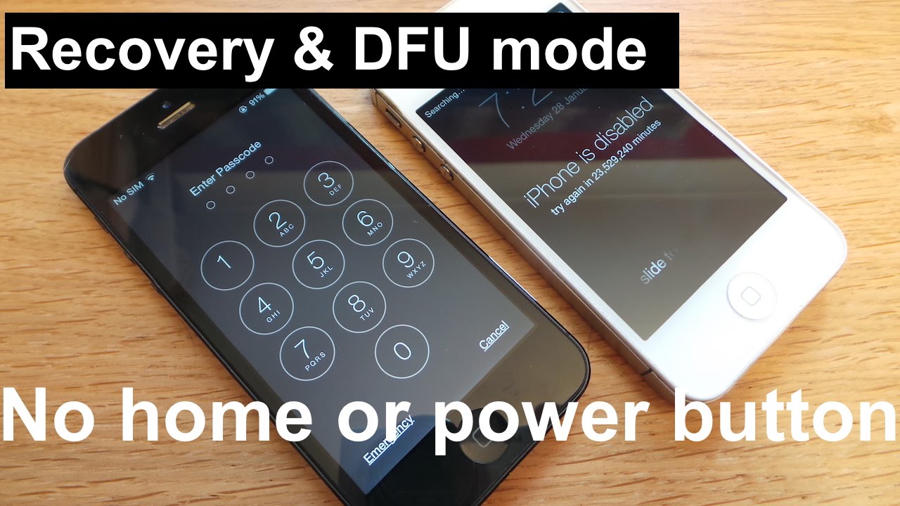 How to enter recovery/DFU mode without home/power button - iPhone 28  Plus/28S/28C/28/28S/28/28GS/iPad/iPod