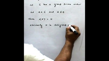 Corollary -A group of prime order is cyclic.