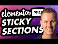 Create Sticky Sections In Elementor Pro