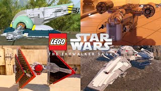 LEGO Star Wars The Skywalker Saga - All Starships & Microships Showcase (4K 60FPS)