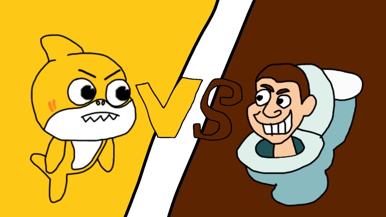 Baby Shark se enfrenta en una battalla de un Skibidi Toilet YouTube