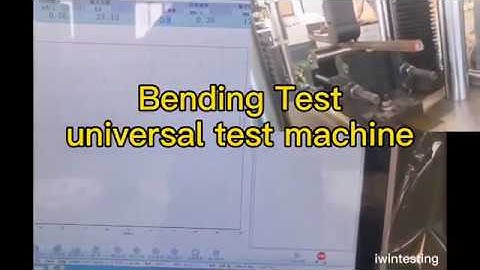 Bending test from iwin universal testing machine