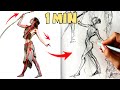 Draw ANY Pose in 1 Minute! Gesture Drawing Practice