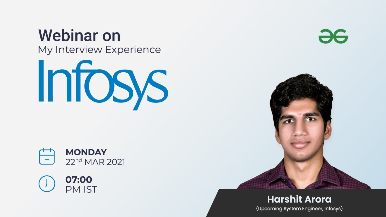 Webinar | My Interview Experience at Infosys - YouTube