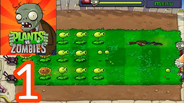 Plants Vs Zombie Gameplay Walkthrough Part 1 Day 1-5 (Android, iOS)