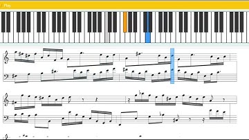 How to play Two parts Inventions N.13 , J.S. Bach  - Piano tutorial, play or solfege