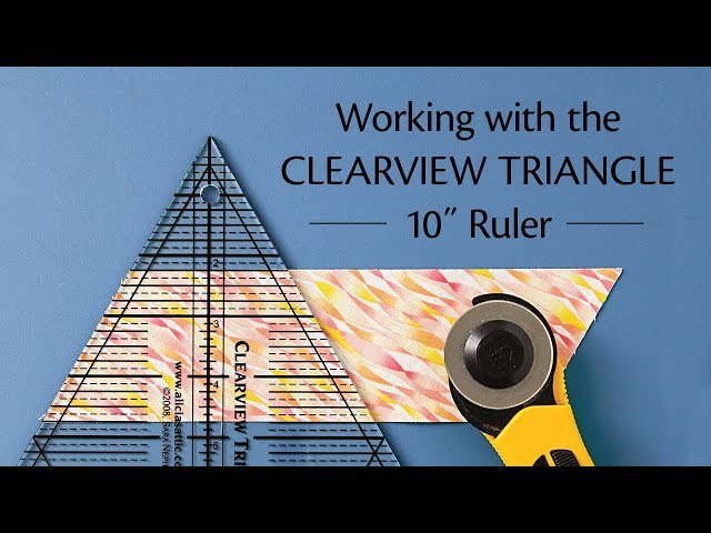 Working with the Clearview Triangle 10 Ruler 
