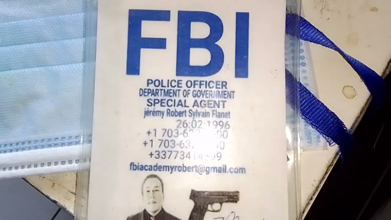 FBI Card ID department of government special agent jérémy flanet 2026