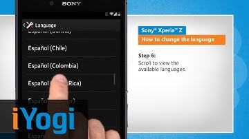How to change the language on Sony® Xperia™ Z :Tutorial
