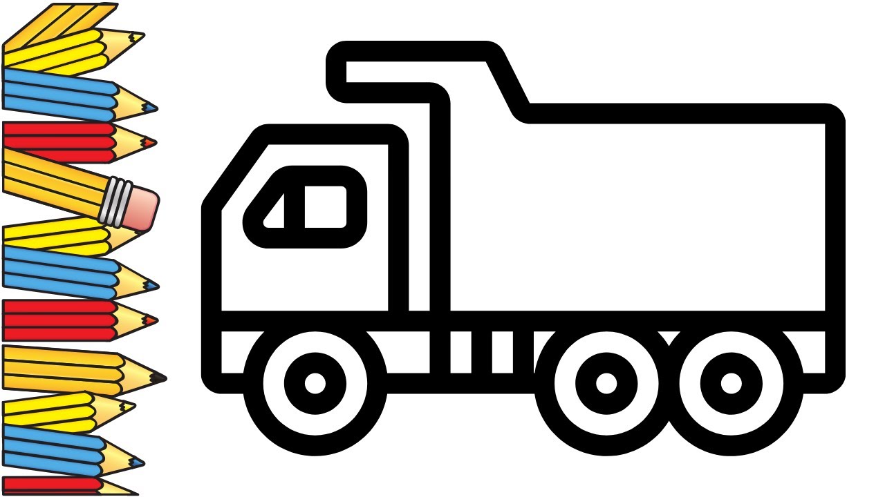 How to Draw a Dump Truck Step by Step | Easy Drawing Tutorial for Kids & Beginners