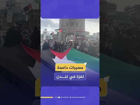 متظاهرون يغلقون جسر برج لندن بمسيرات احتجاجية دعما لغزة