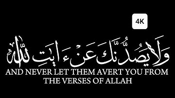 كروما شاشه سوداء قرآن كريم الخط جديد الدقة 4K القارئ ياسر الدوسري سورة القصص ولا يصدنك عن آيات الله