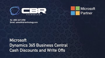 Dynamics 365 Business Central - Cash Discounts & Write-Offs