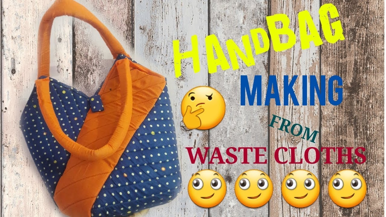 Cloth carry bags making with waste cloth  Best with waste  YouTube