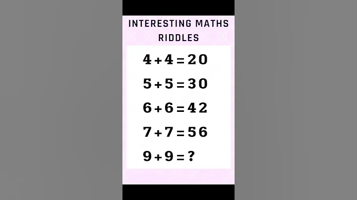 interesting math riddles puzzle / math quiz / brain test || #maths #mathspuzzles #trending #shorts