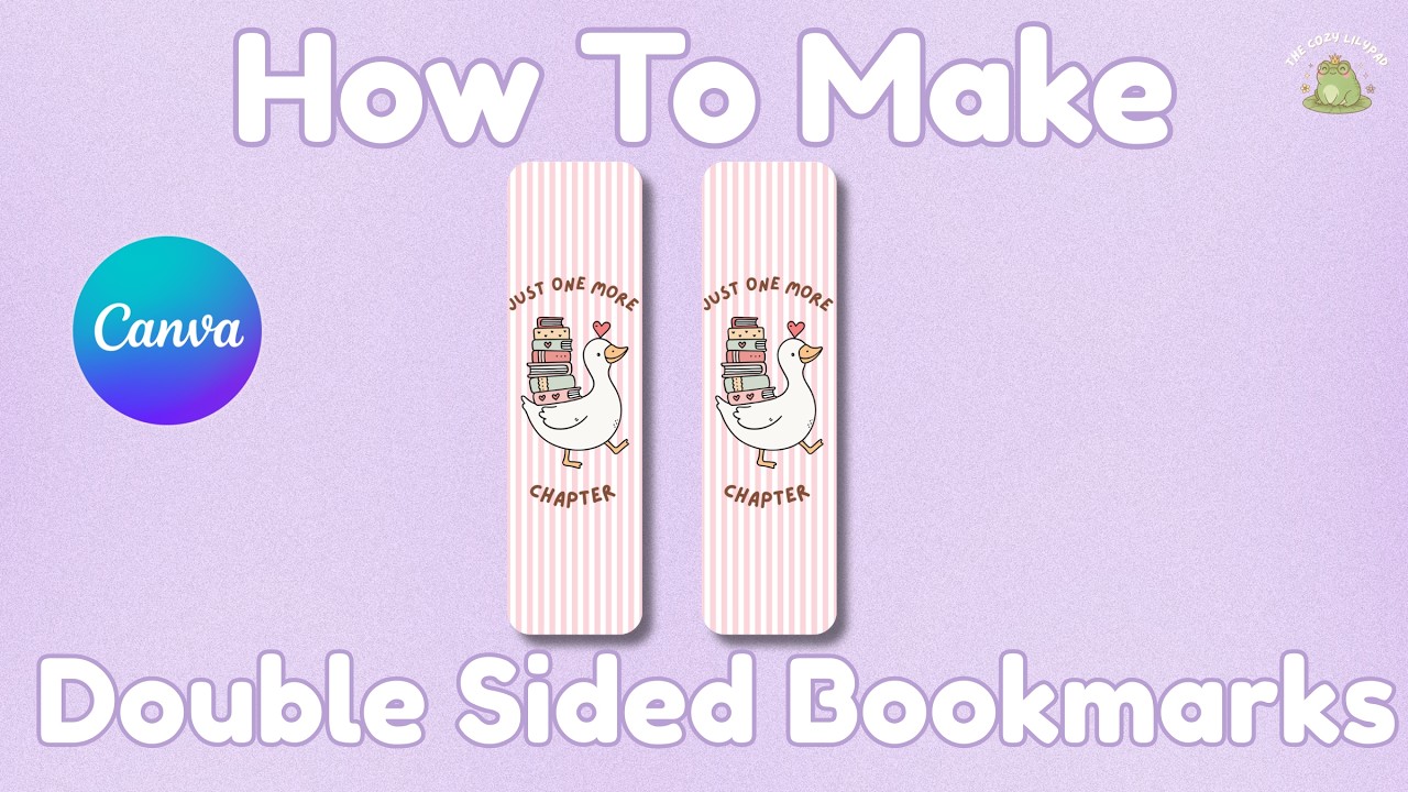 How To Make Double Sided Bookmarks in Canva Cute & Easy DIY Tutorial ...