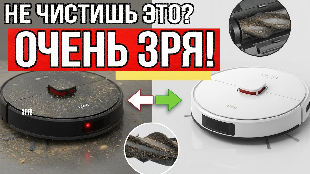 Xiaomi робот-пылесос: 3 ЧАСТИ, которые надо ЧИСТИТЬ, чтобы он НЕ СЛОМАЛСЯ!