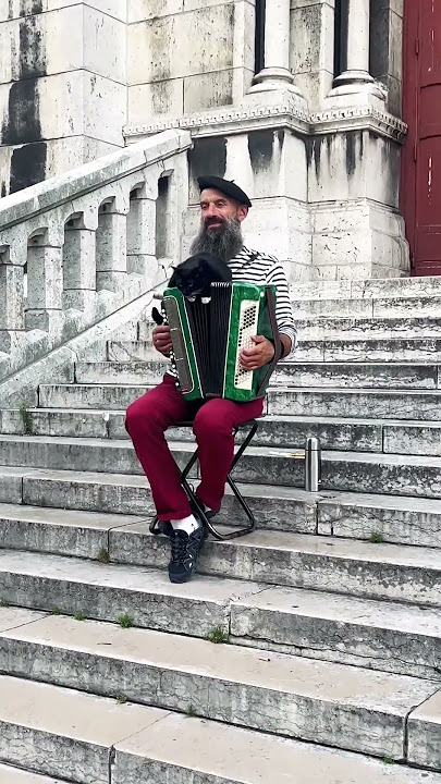 Oh champsélysées 🎵🎶#champsélysées #montmartre #acordeon #musician #cat #sacrecoeur #paris #travel