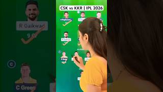 CSK vs KKR Dream11 Prediction | IPL 2026 22nd Match | Today Match | #CSKvsKKR #shorts #ipl2026