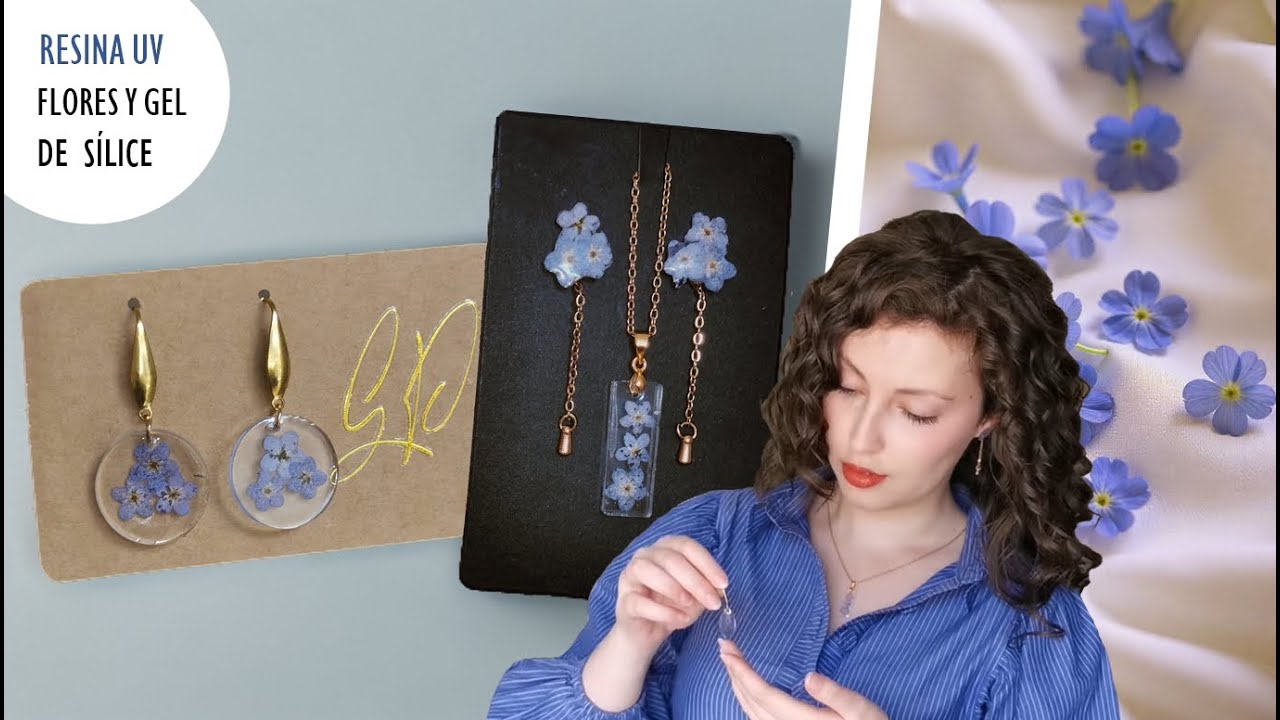 JOYAS DE RESINA UV CON FLORES NATURALES - Cómo secar flores con gel de sílice - ¡NO PIERDEN COLOR!