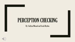 perception checking
