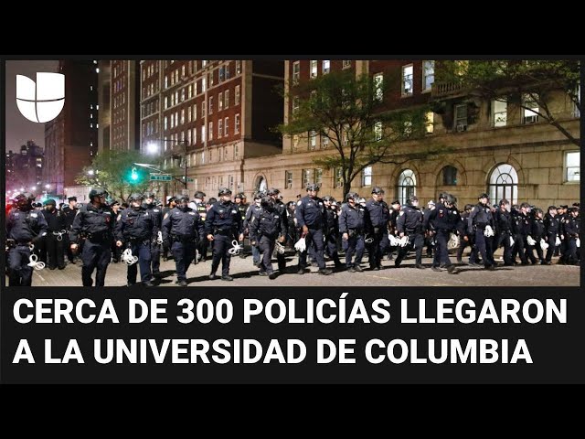 Policía desaloja a manifestantes propalestinos de la Universidad de Columbia: hay varios arrestados