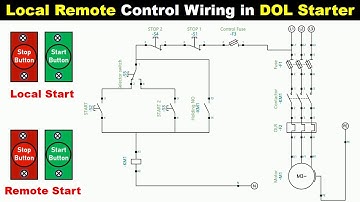 DOL Starter Local and Remote Control with Selector Switch Connection @ElectricalTechnician