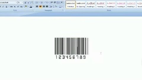 Bar code generate in ms word #barcode