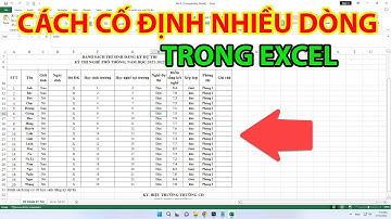 Cách Cố Định Nhiều Dòng Trong Excel | Cố Định Dòng Trong Excel
